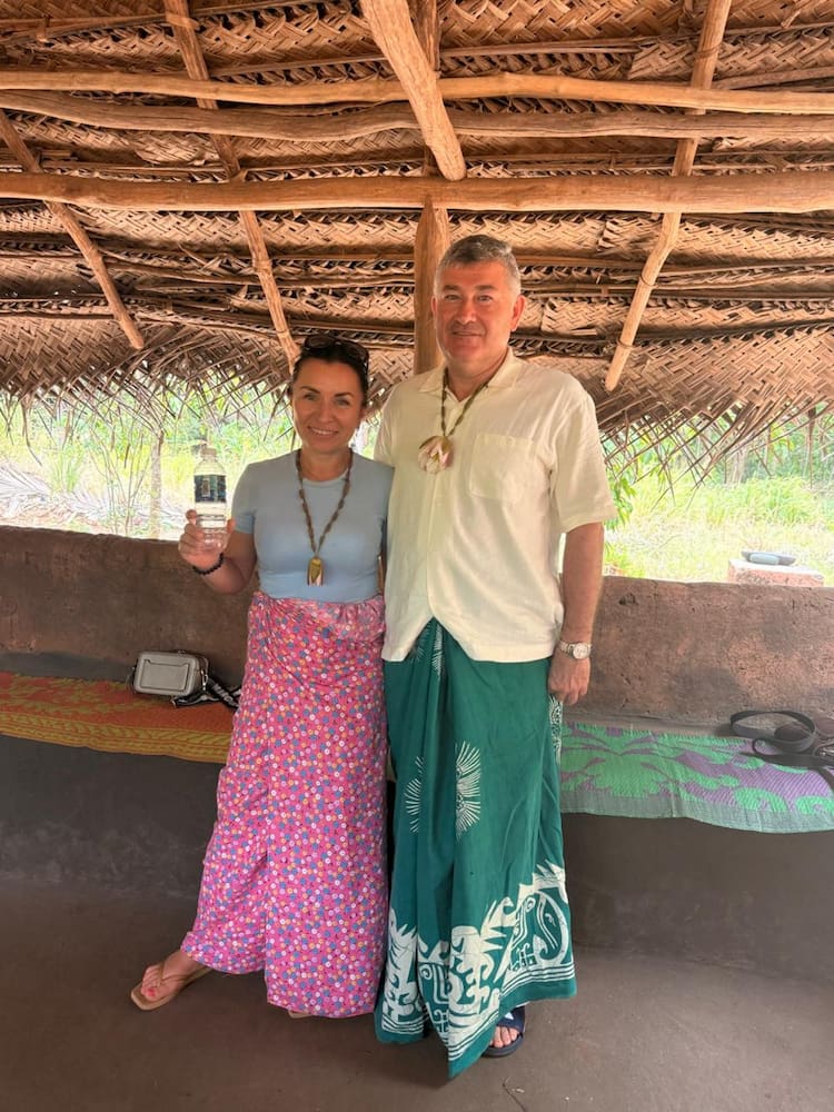 Dressed in Authentic Sri Lankan Village Attire