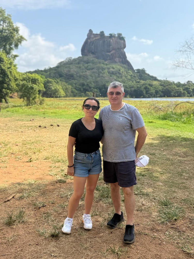 Standing Before Iconic Sigiriya Lion Rock